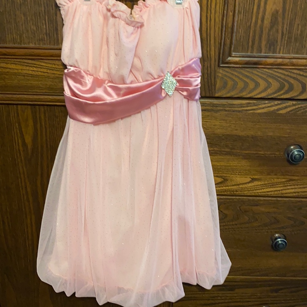Pink Sparkle strapless dress